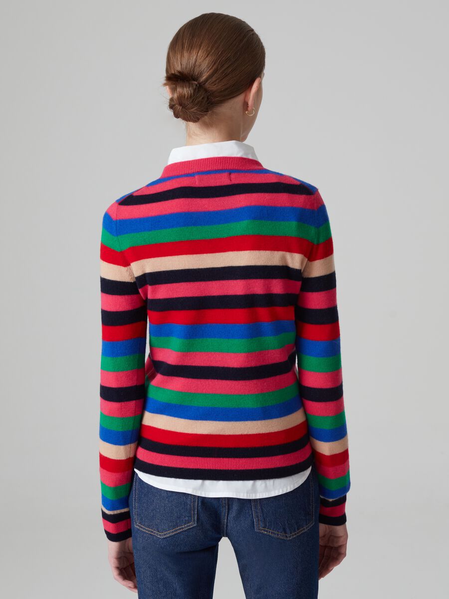 Maglia in lana a righe multicolor_2