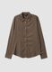 Camicia marrone in pura viscosa regular fit_4