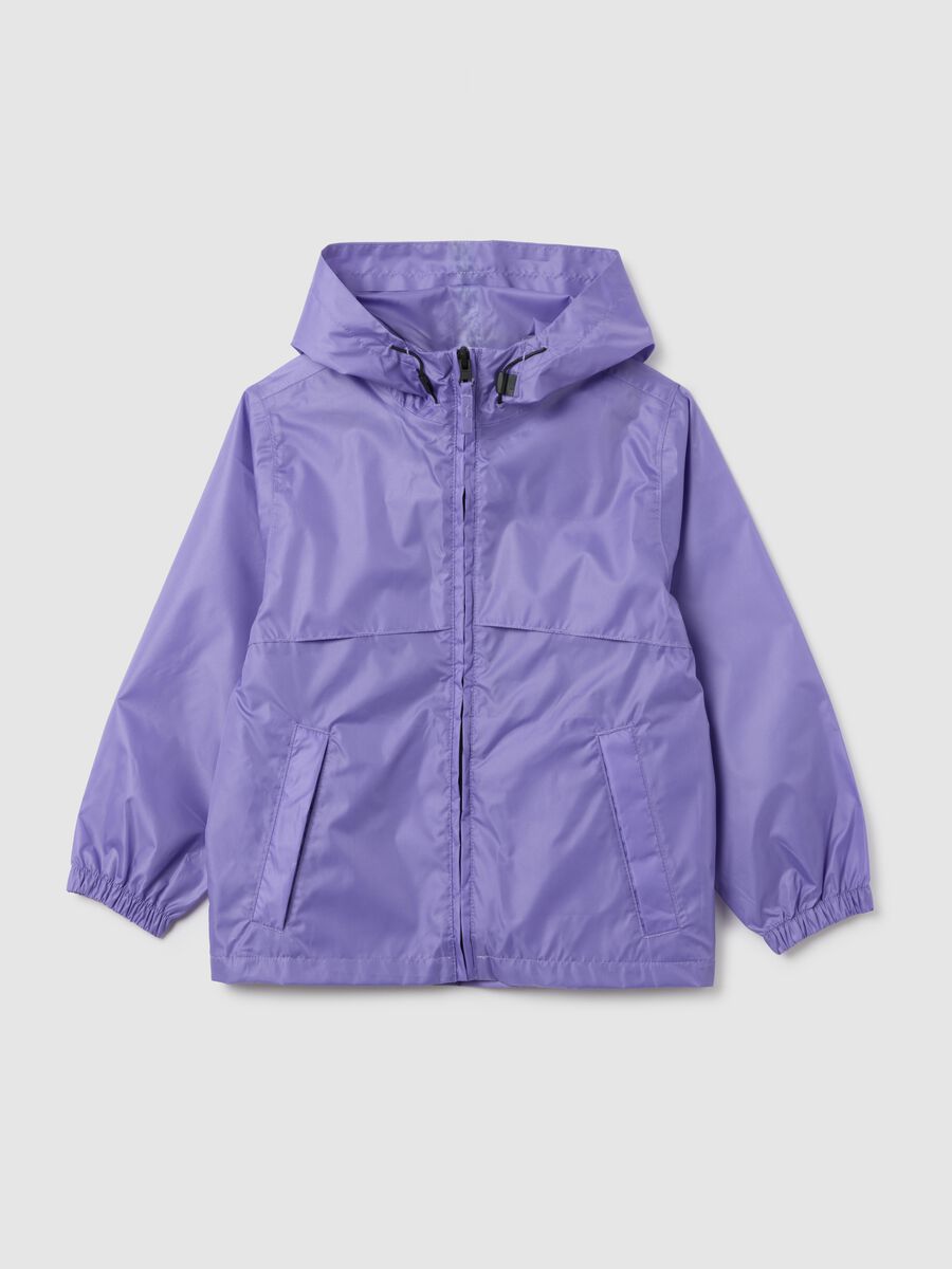 Girls' purple hooded jacket_3