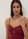 Red stretchy one-piece swimsuit with straps_3
