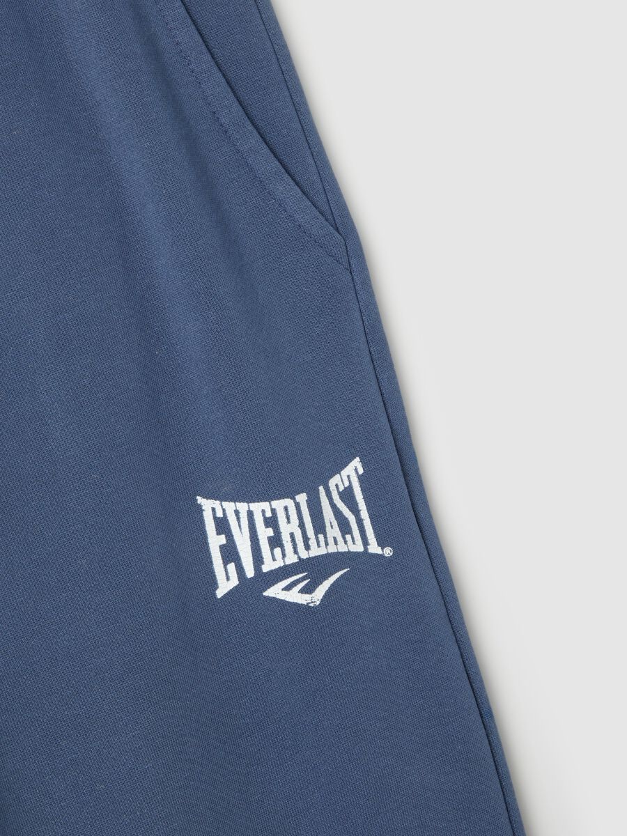 Pantaloni jogger in misto cotone blu regular fit con logo Everlast_5