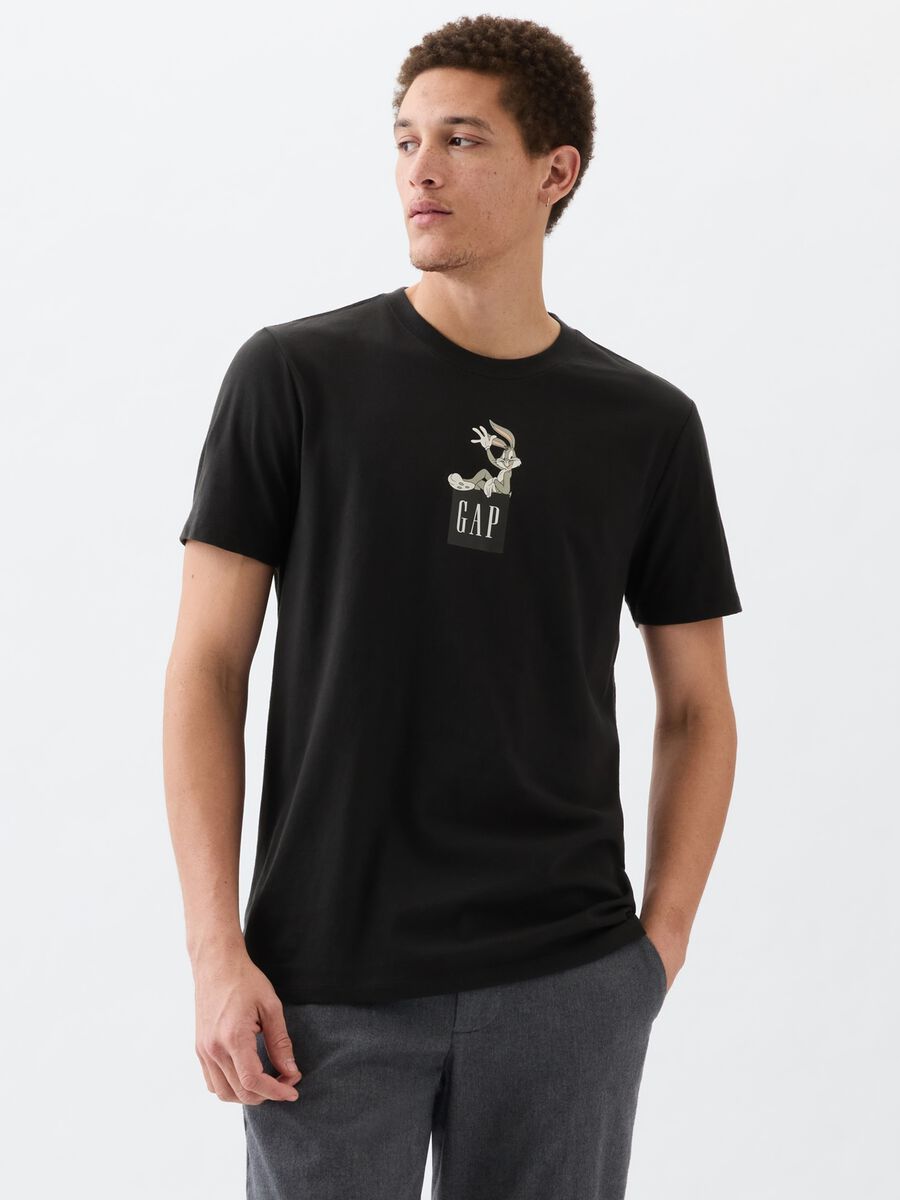 T-shirt con stampa Looney Tunes e logo_0