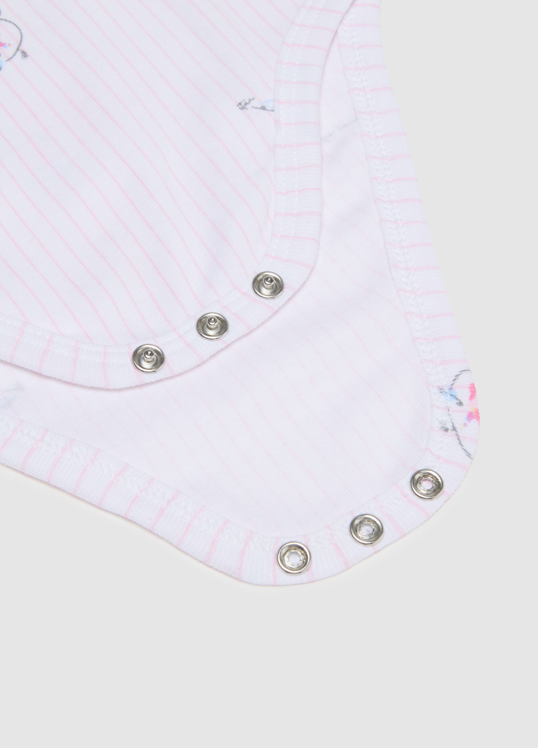 Bipack of multicolour pure cotton baby bodysuits