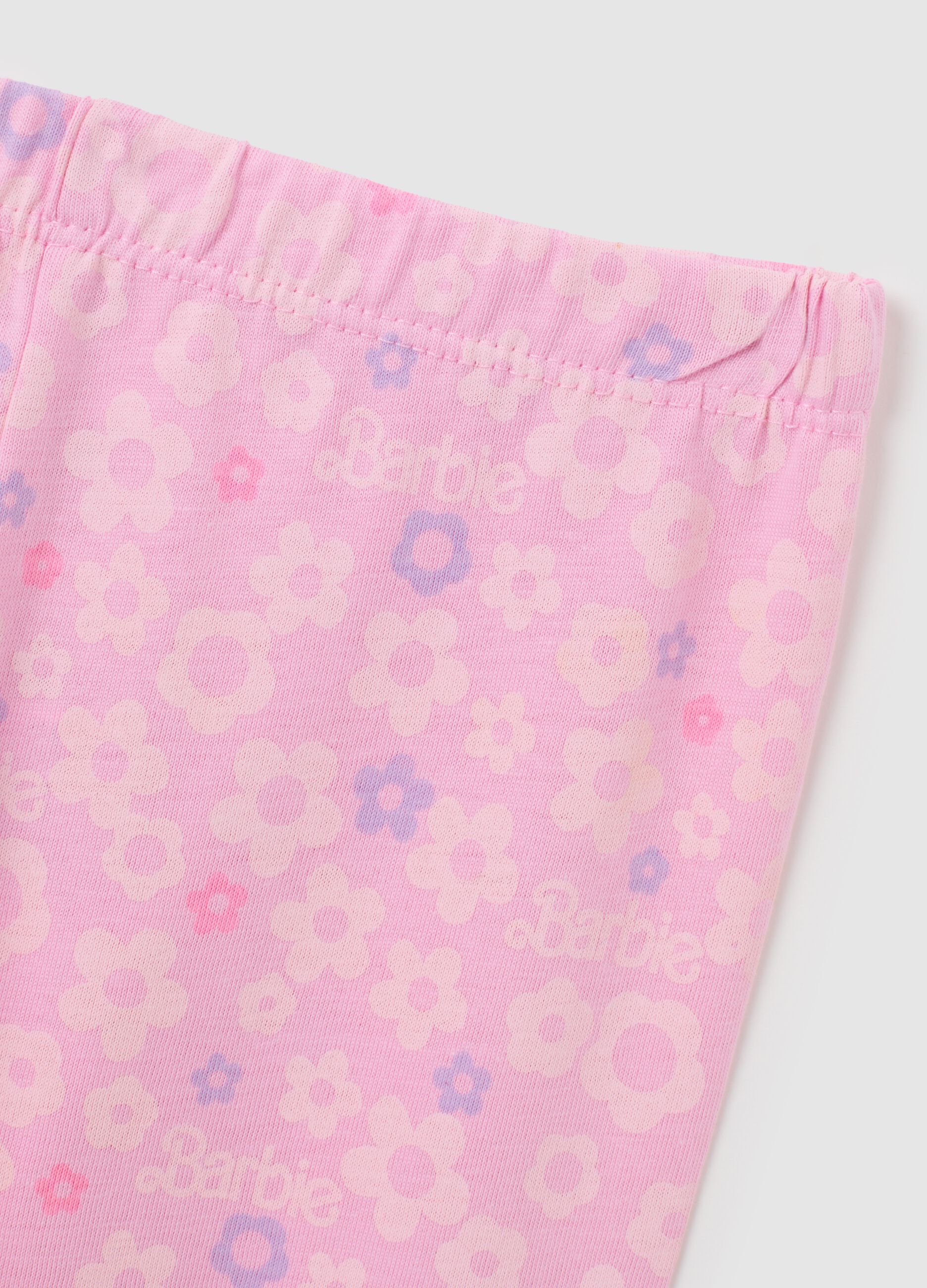 Pigiama da bambina in puro cotone rosa regular fit