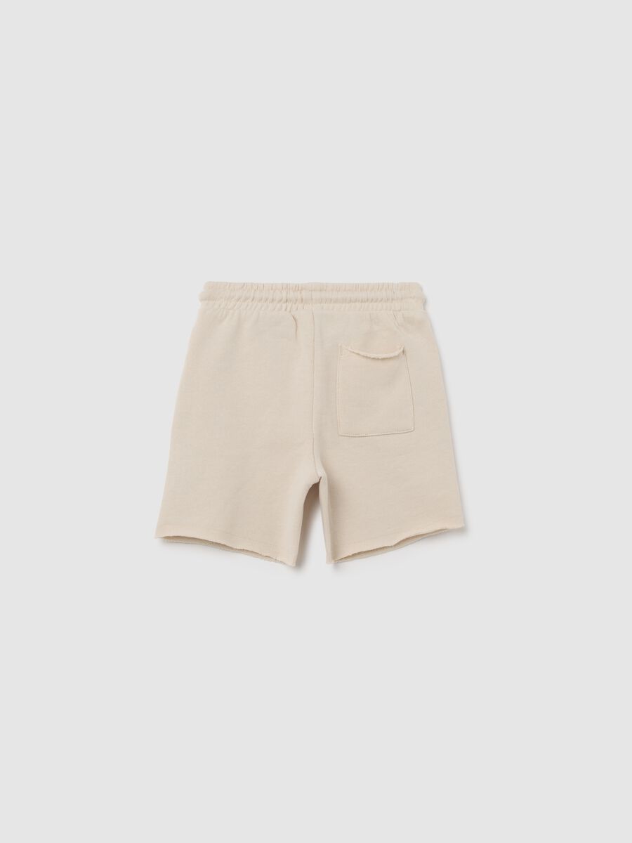 Boys' beige pure cotton shorts regular fit_1