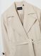 Beige wool blend coat with belt_5