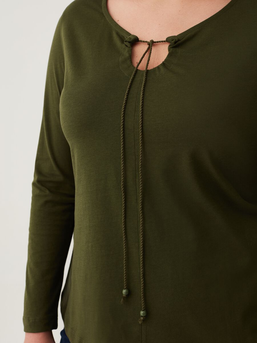 T-shirt a maniche lunghe con laccetto Curvy_3