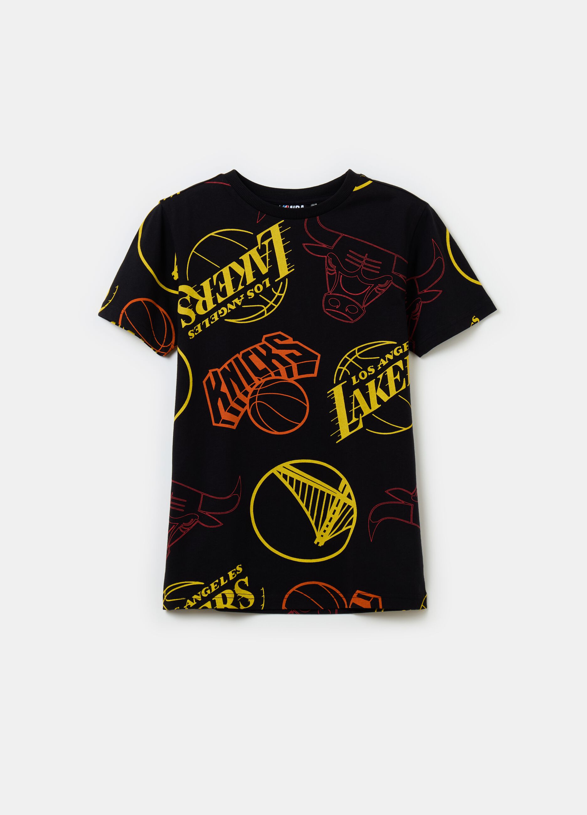 T-shirt in cotone con stampa NBA