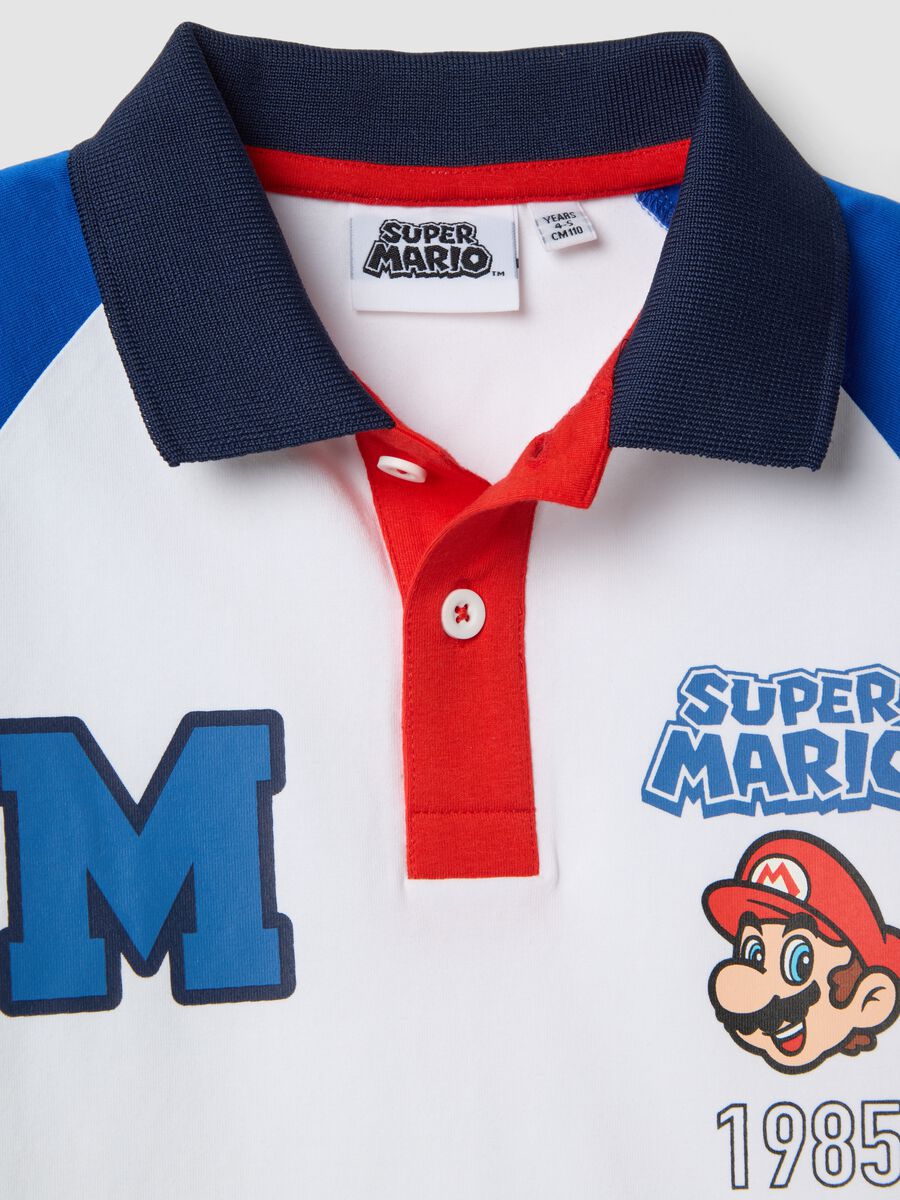 Polo in cotone elasticizzato multicolor da bambino oversize fit_2