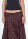 Brown polka-dot skirt in viscose blend with asymmetric hem_3