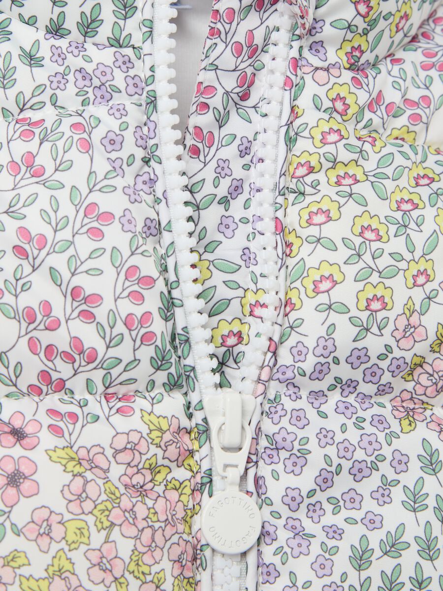 Padded waistcoat with floral pattern_2