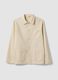White regular fit linen-cotton blend jacket_4