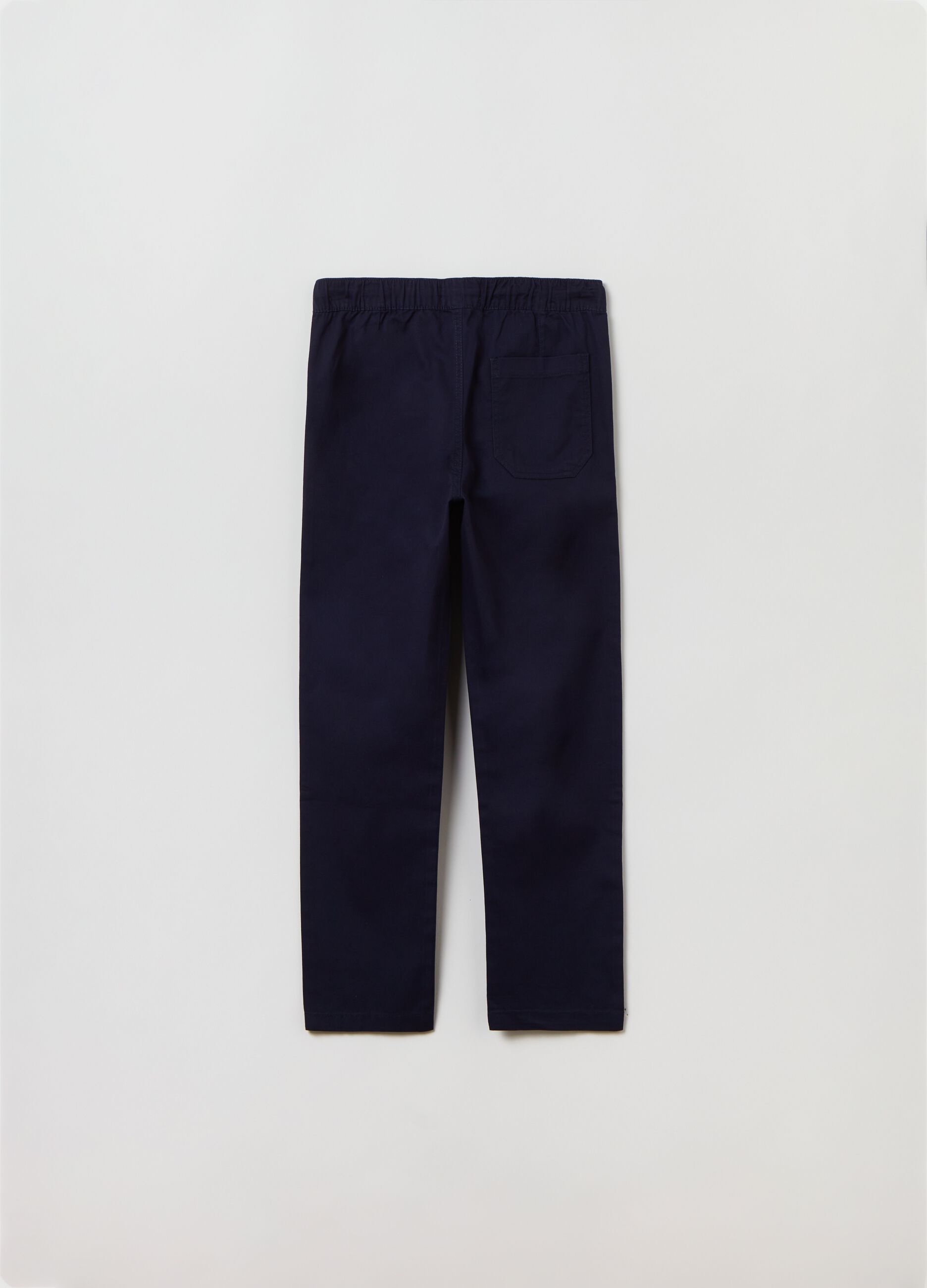 Pantalone jogger in cotone con coulisse_1