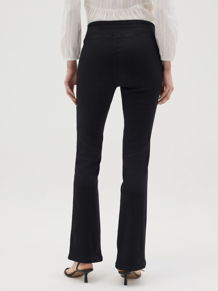Black flare-fit jeggings_2