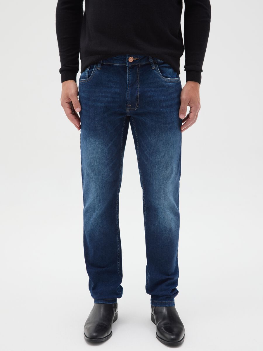 Slim Fit Blue Denim Jeans_1