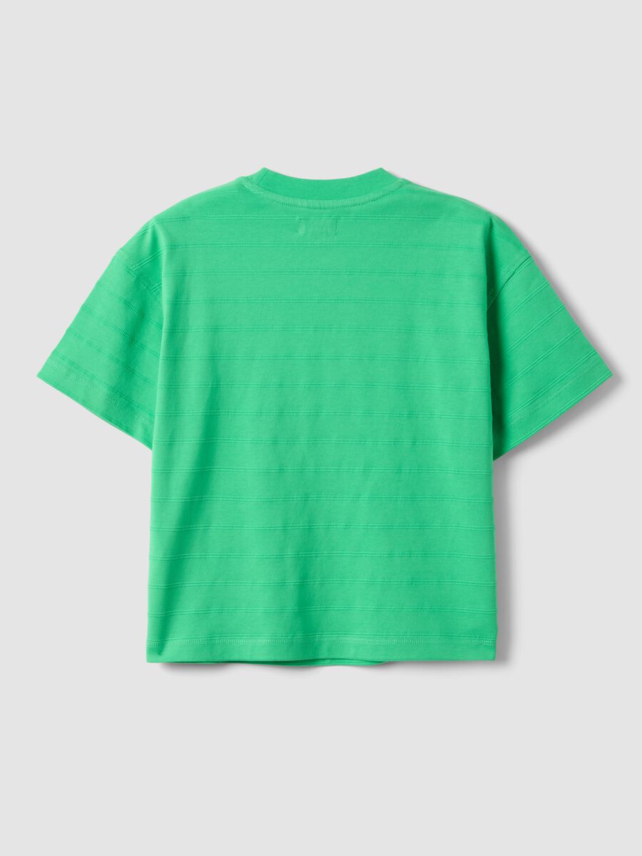 T-shirt in puro cotone verde da bambino regular fit_1