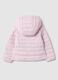 Girls' pink padded jacket regular fit with hood_1