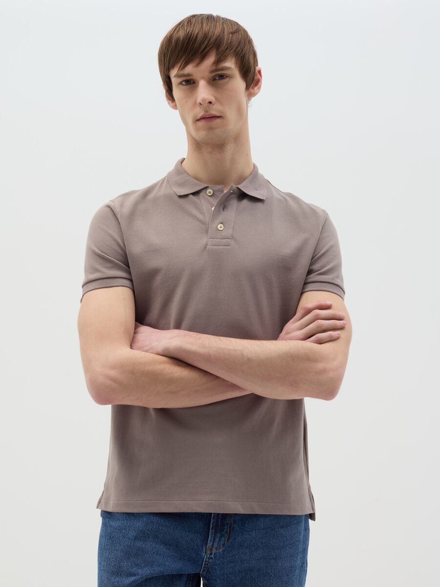 Polo shirt in organic cotton piquet_0