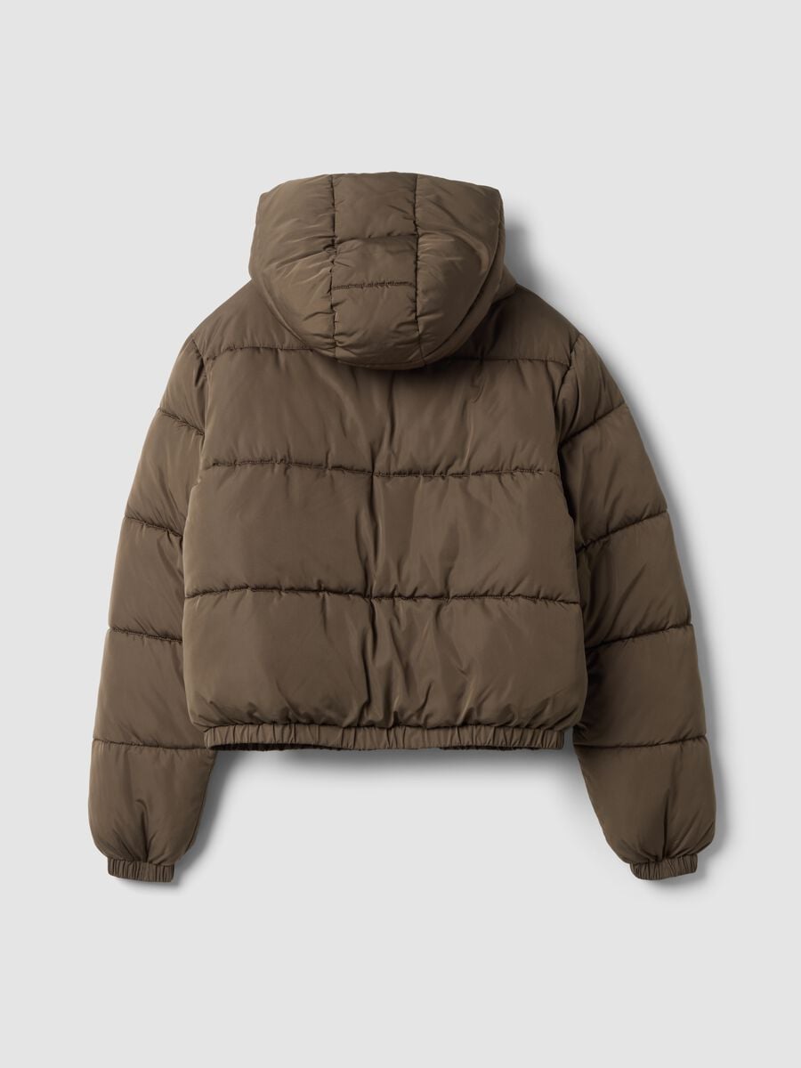 Green oversized padded hooded jacket_2