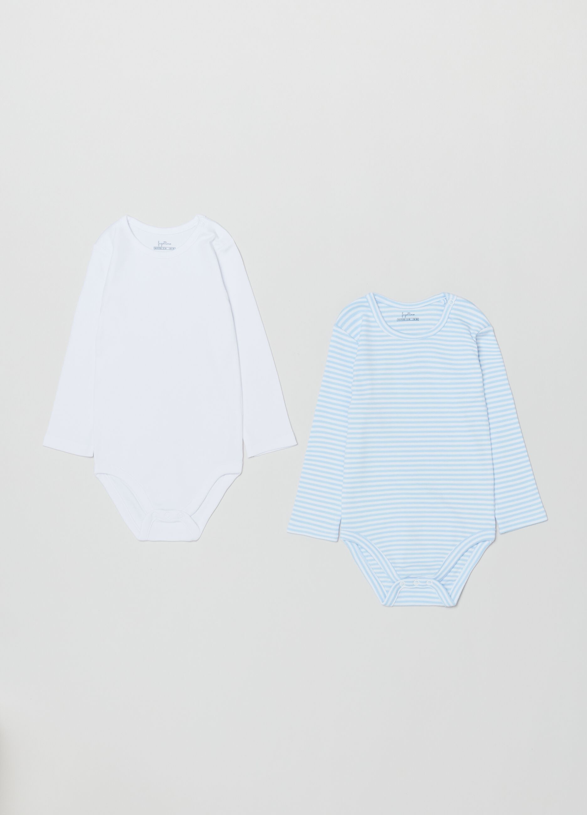 Bipack body in cotone a maniche lunghe_0
