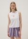 Multicolour pure cotton short pyjamas, regular fit, with embroidery_1