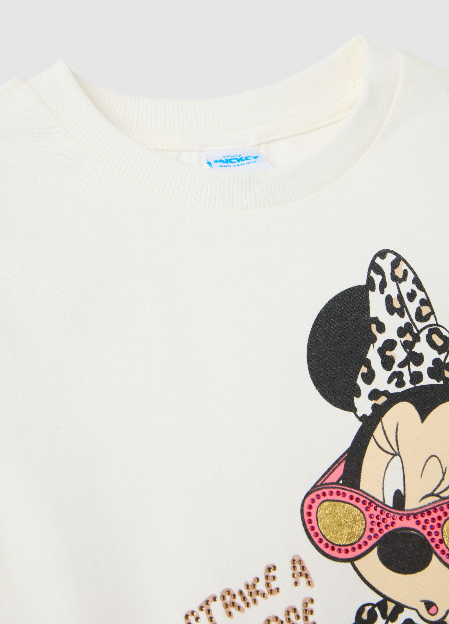 T-shirt da bambina in puro cotone bianca regular fit