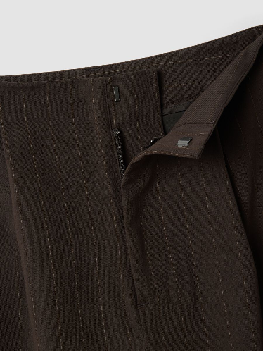 Bermuda marroni in viscosa elasticizzato wide leg_2
