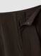 Brown stretch-viscose wide-leg Bermuda shorts_2