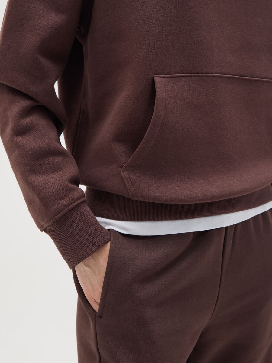 Brown cotton blend sweatshirt regular fit_3
