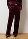 Red Velvet Flare Fit Trousers_1