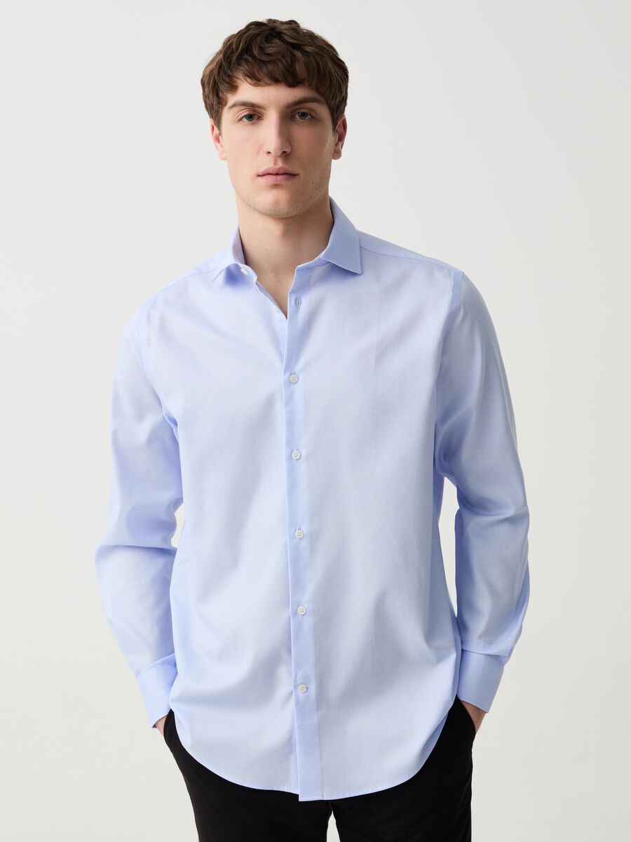 Regular-fit shirt in no-iron cotton_0