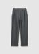 Grey checked trousers in stretch fabric regular fit_4