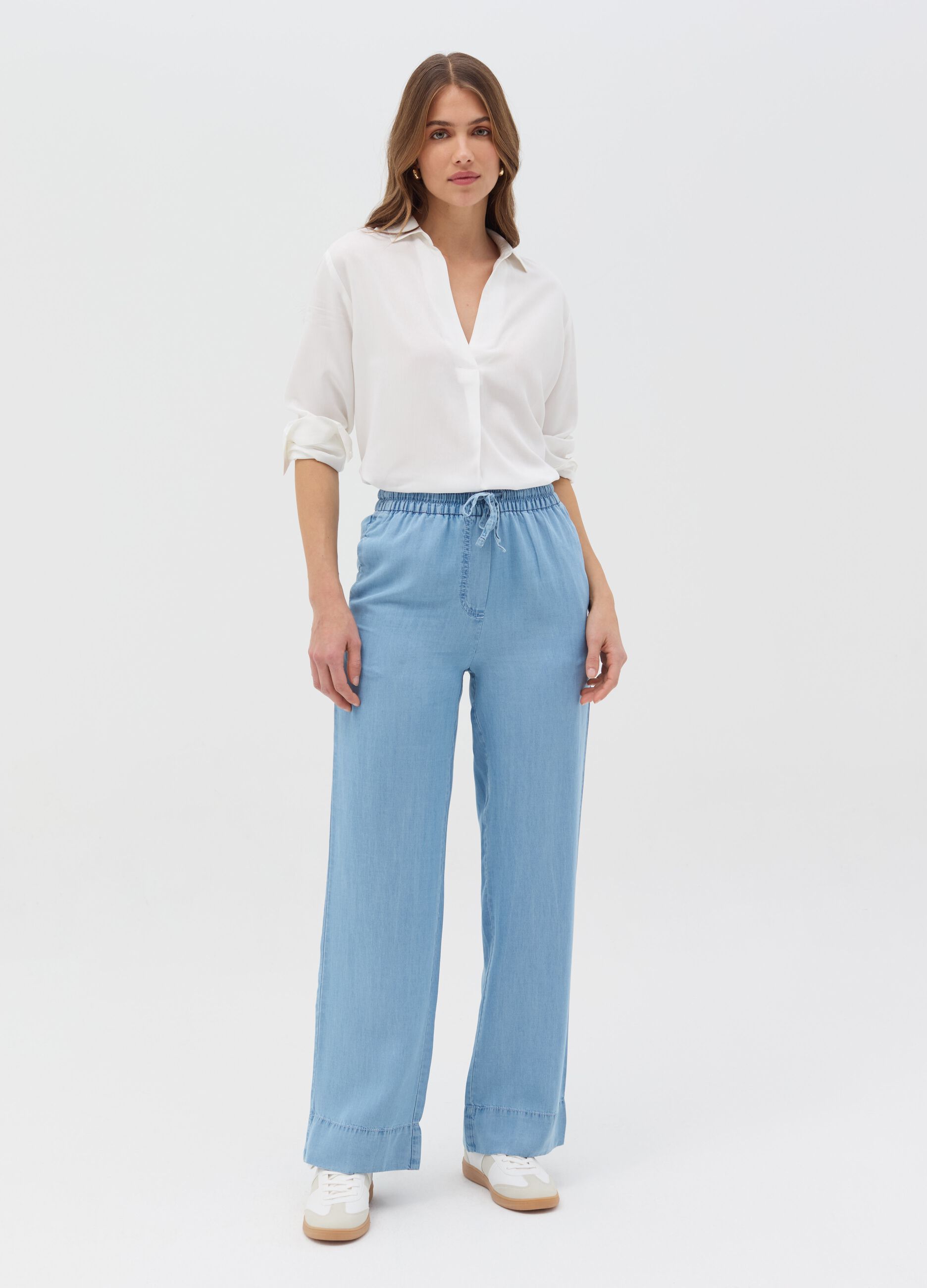 Relaxed-fit trousers in Lyocell