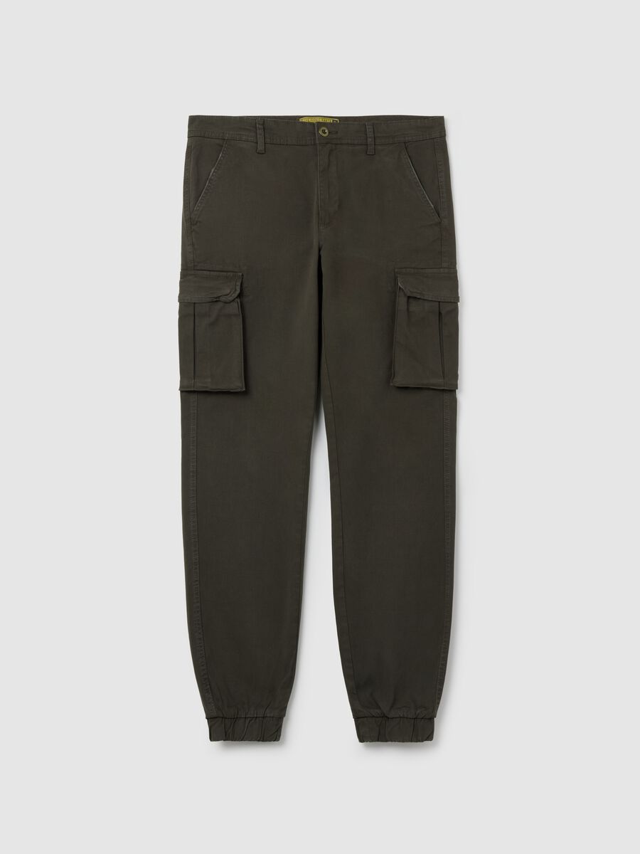 Stretch cotton cargo trousers_4