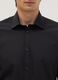 Black slim-fit shirt with classic collar, easy iron_1