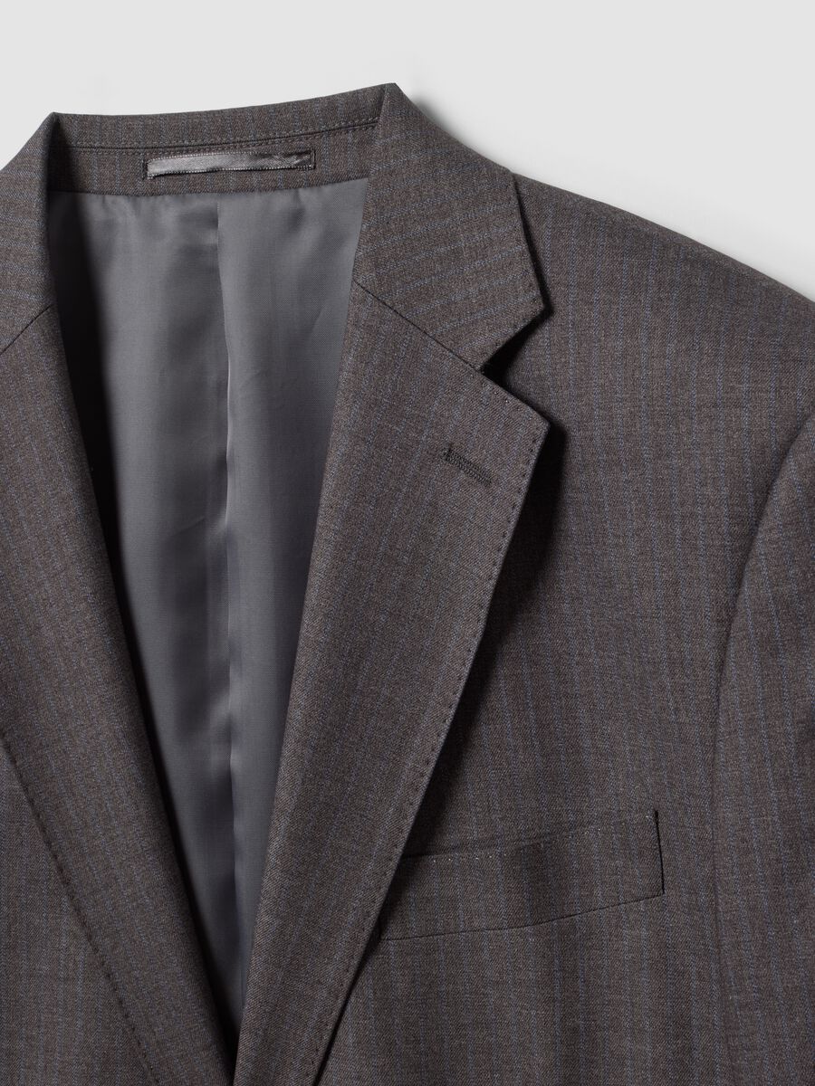 Grey stretch viscose suit with classic lapel_2