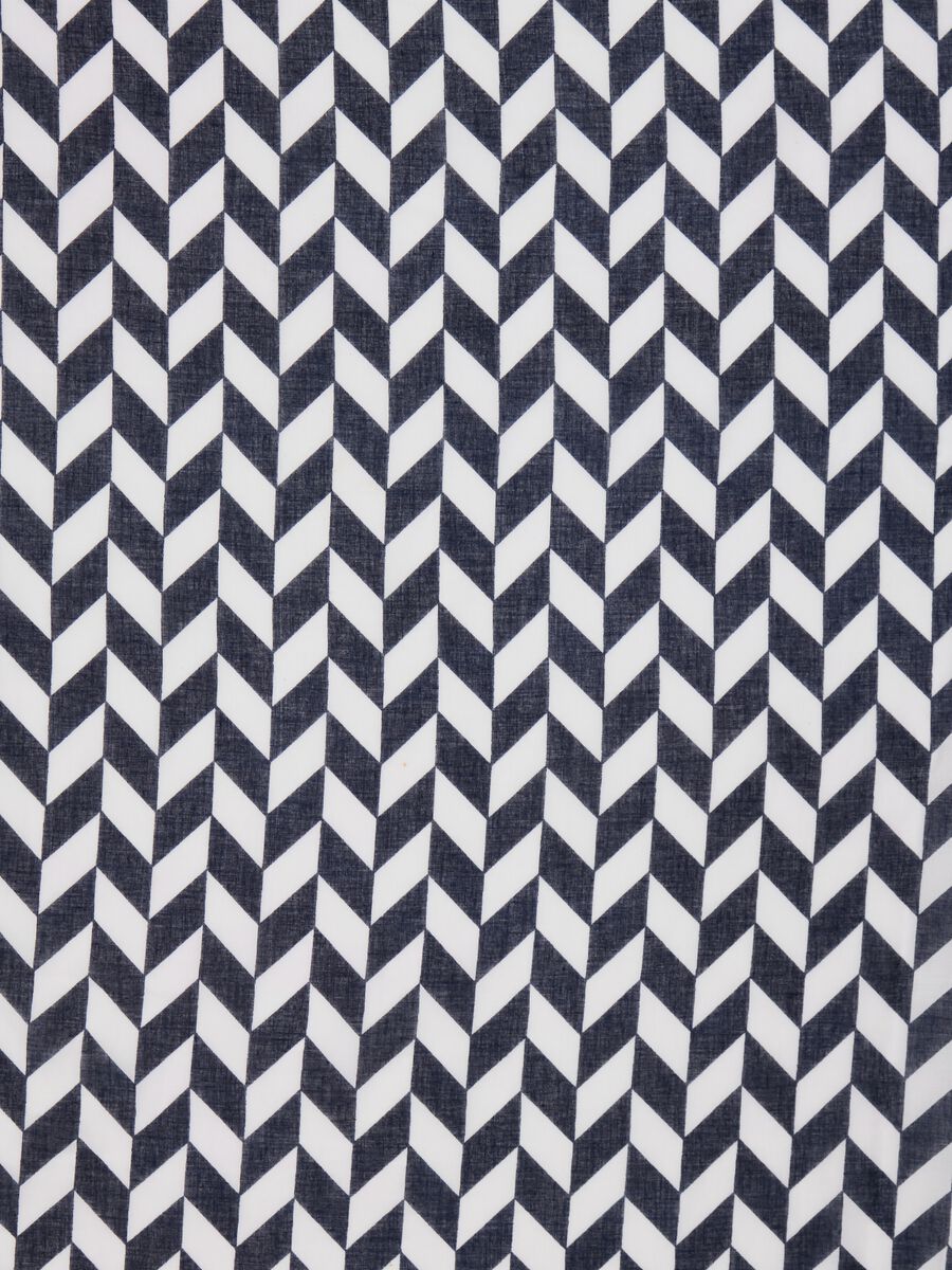 Long skirt in pure cotton with geometric pattern_5