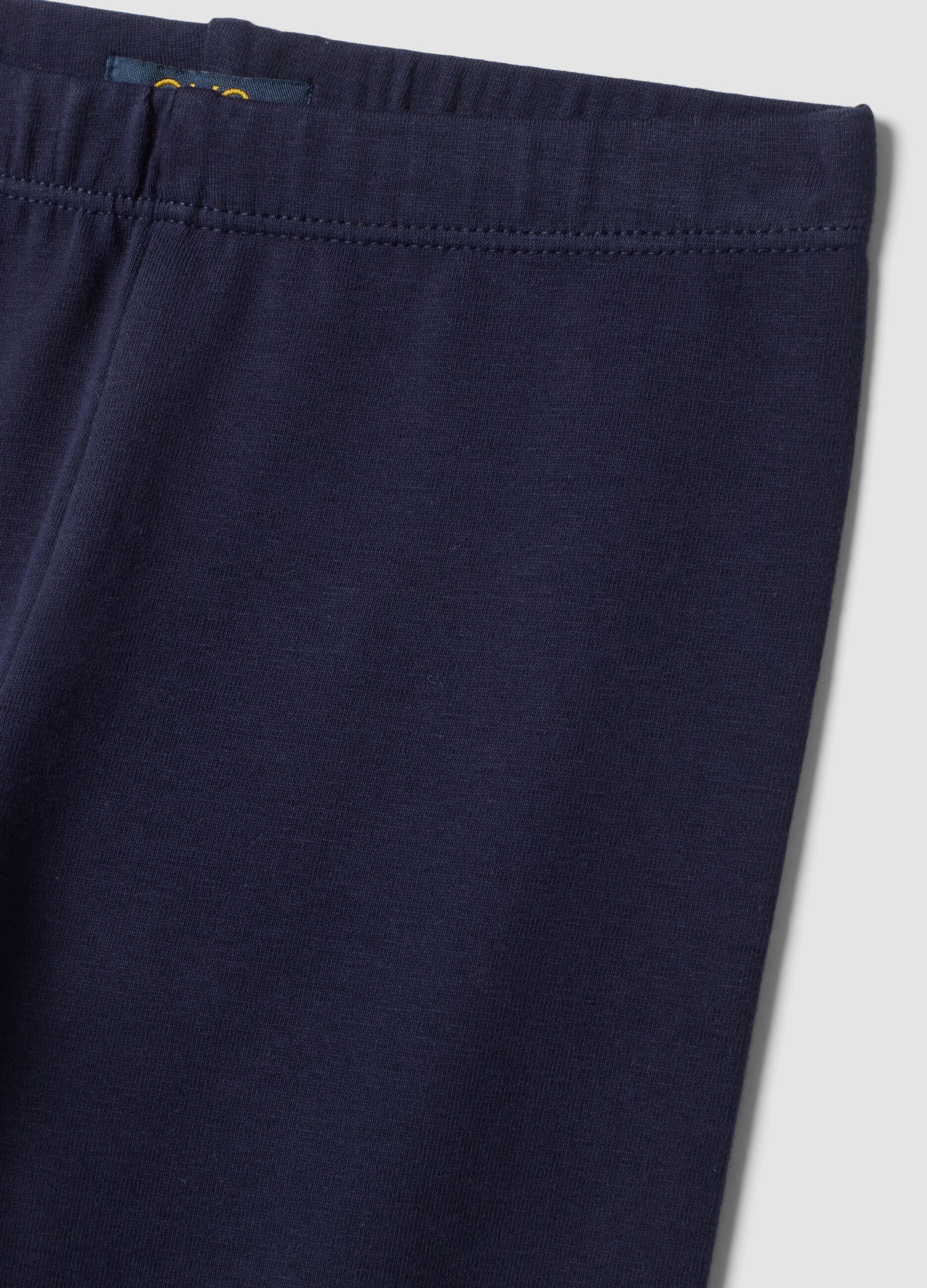 Blue skinny-fit stretch cotton leggings