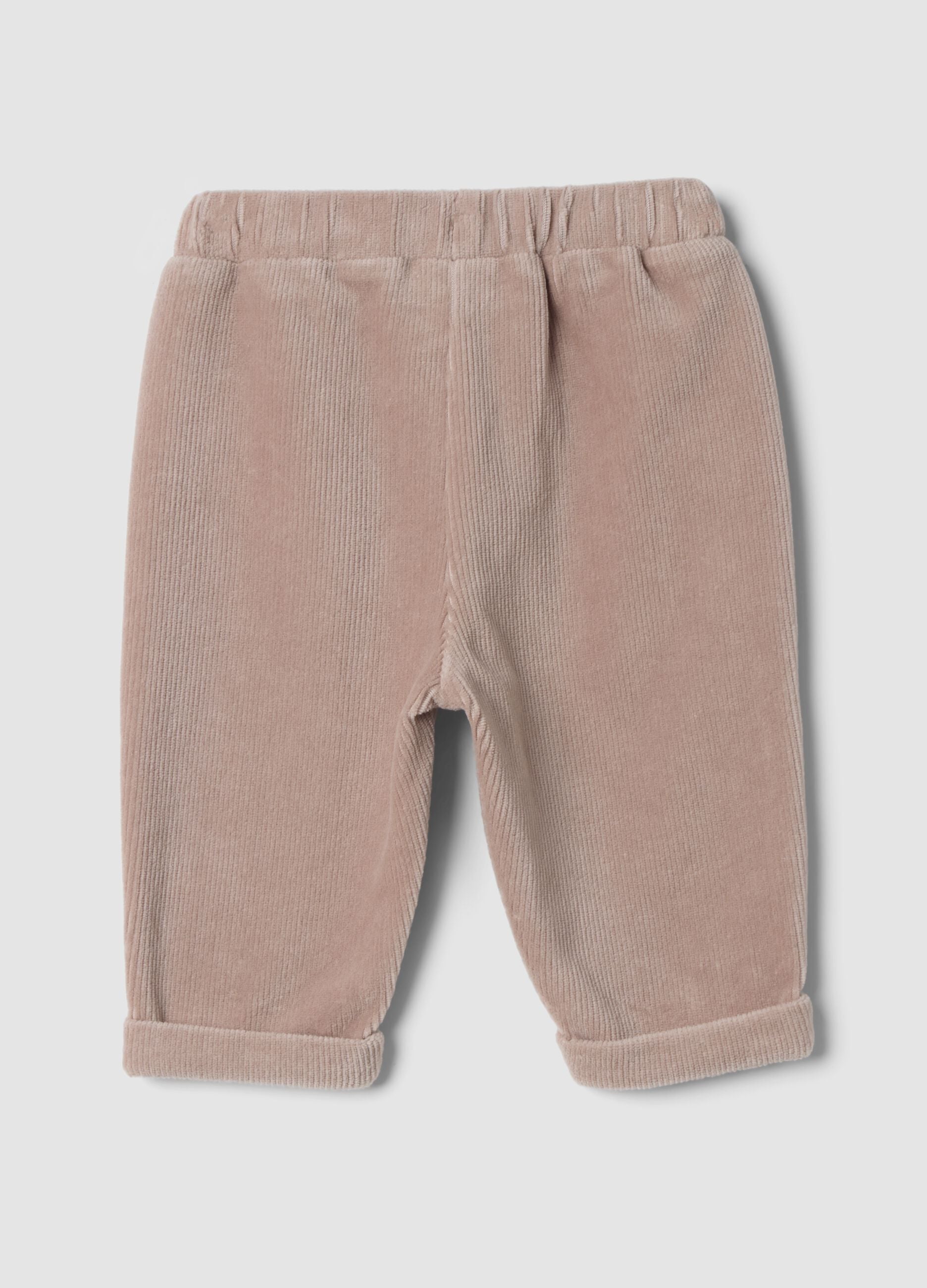 Brown organic cotton-blend trousers