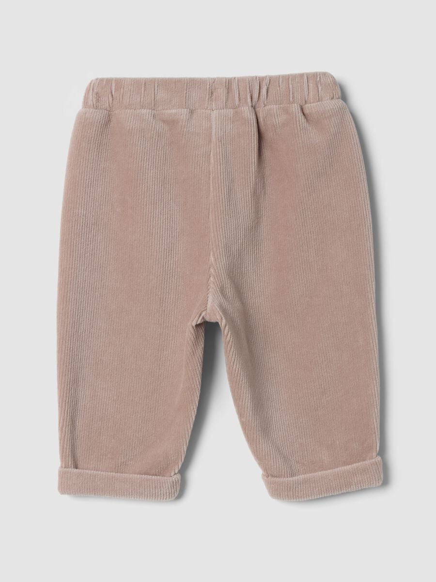 Pantaloni marroni in misto cotone organico_1