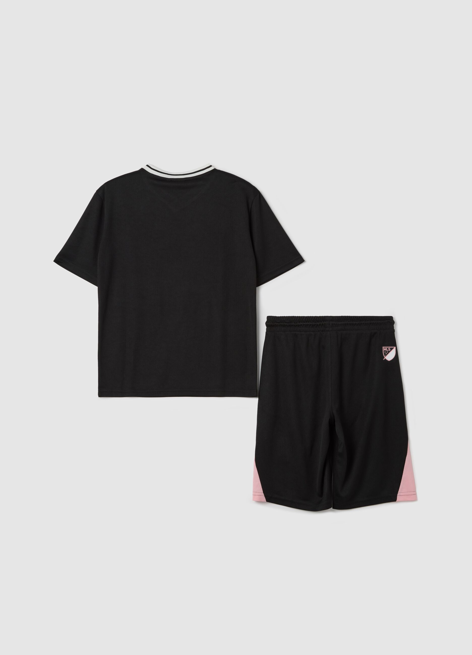 Black and pink jogging set with MLS MIAMI print