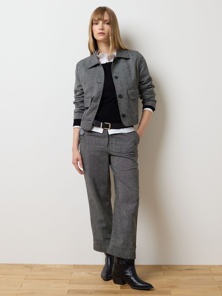 Regular fit grey trousers_0