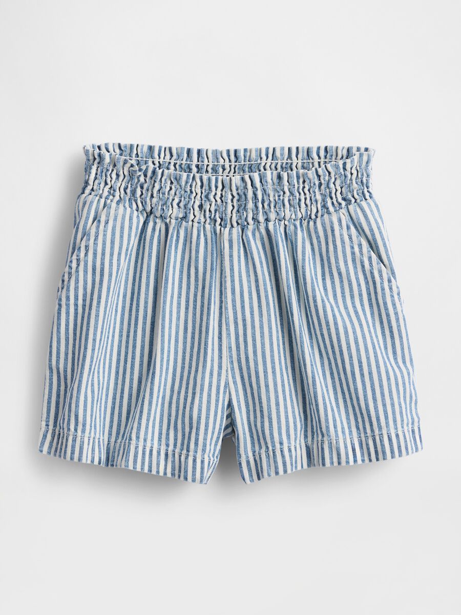 Blue striped shorts for spring-summer_0