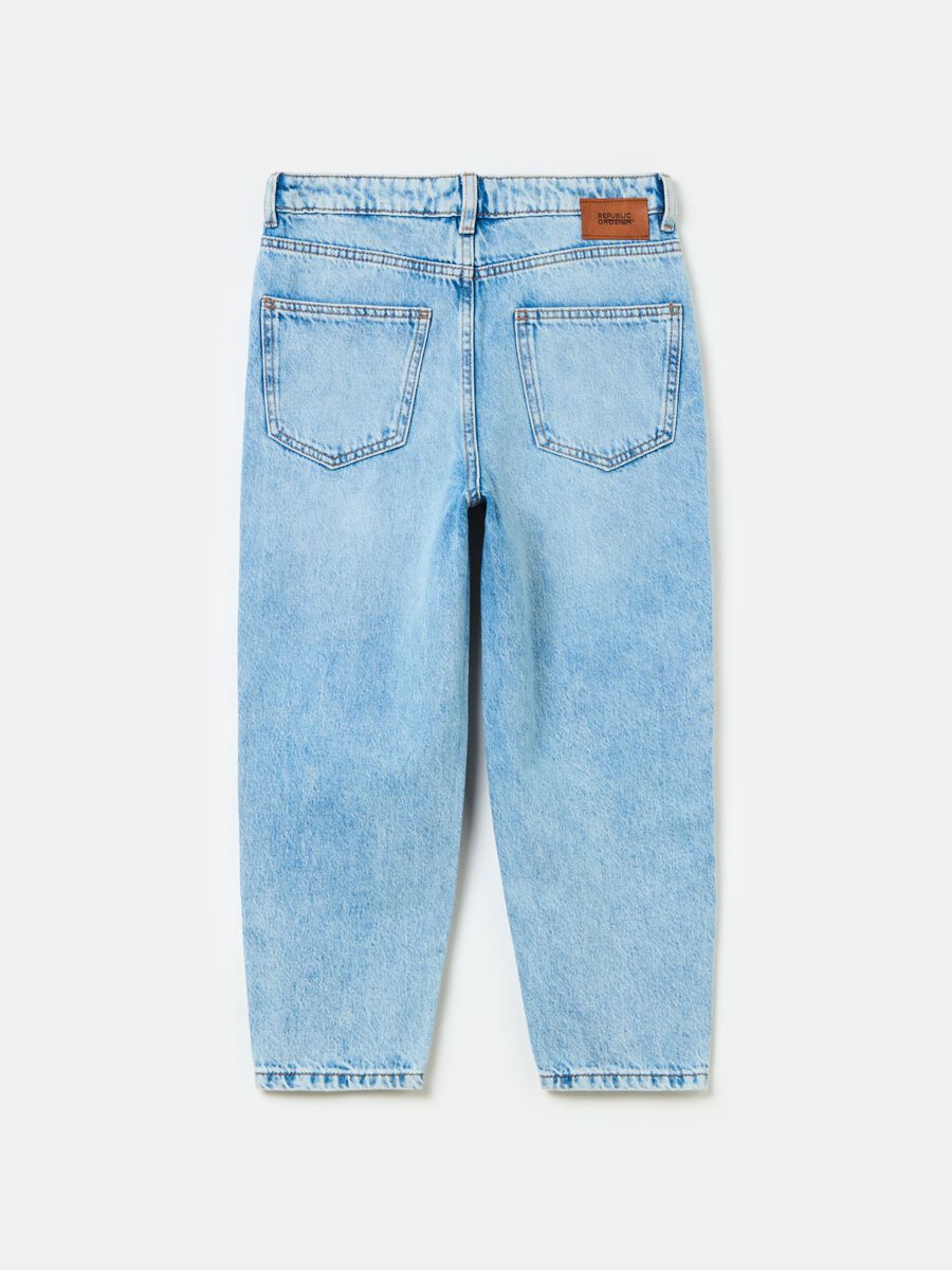 Baggy-fit acid wash jeans with abrasions_1
