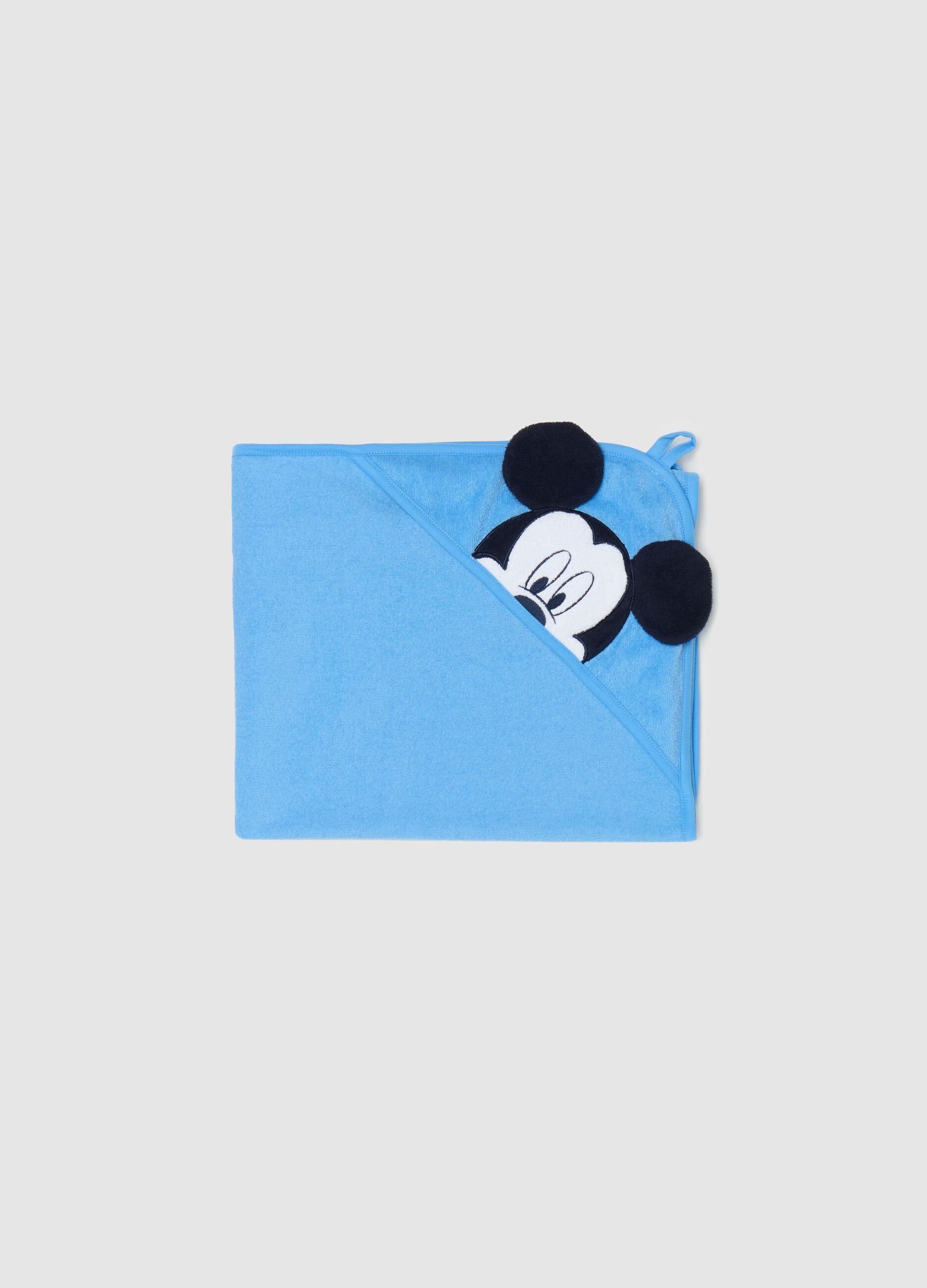 Bathrobe with Mickey Mouse application and embroidery