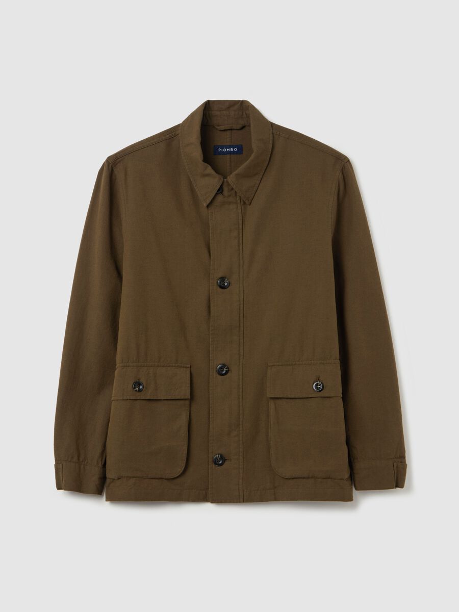 Linen and cotton shacket with pockets_4