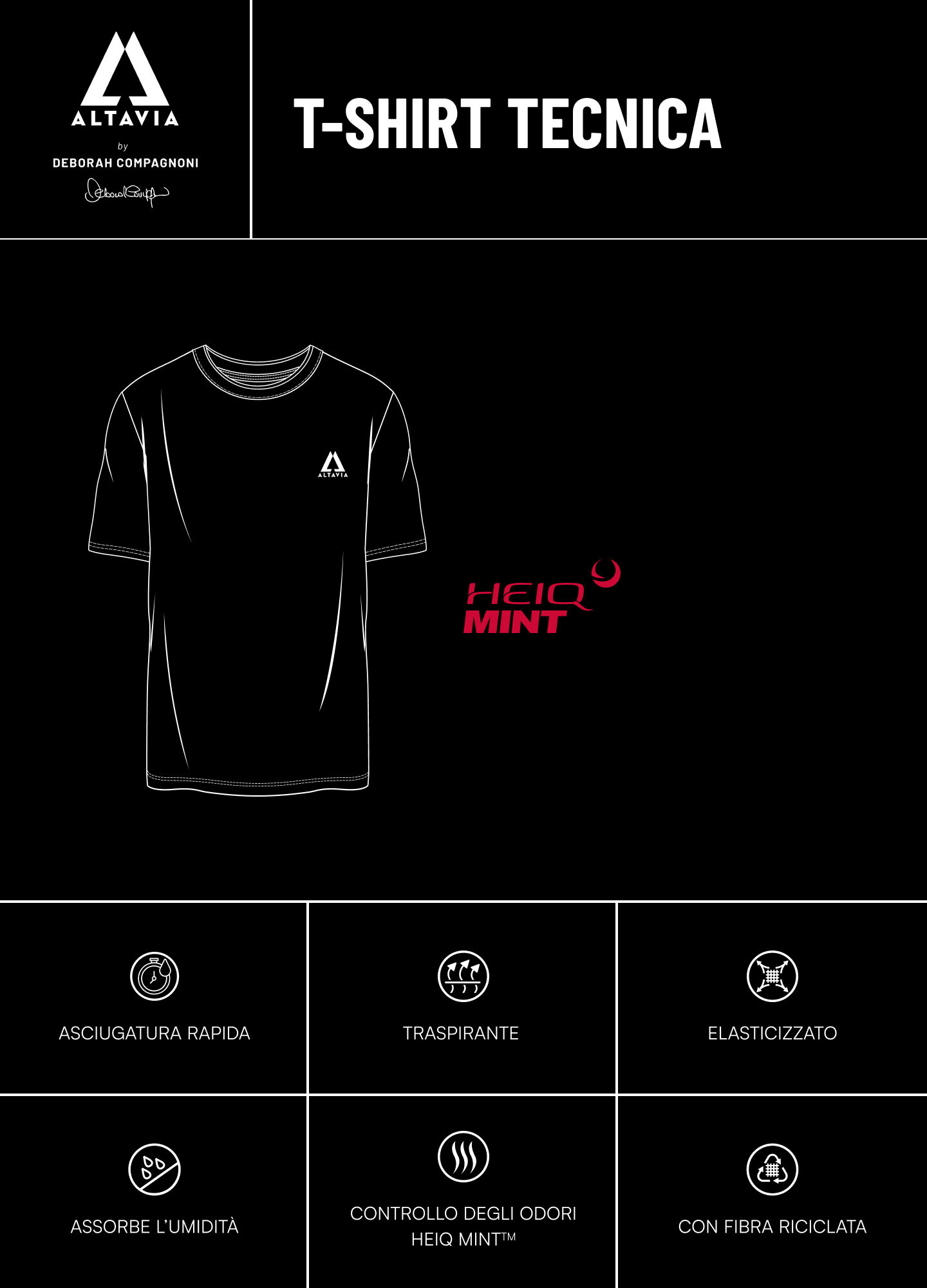 ALTAVIA WITH DEBORAH COMPAGNONI technical sports T-shirt