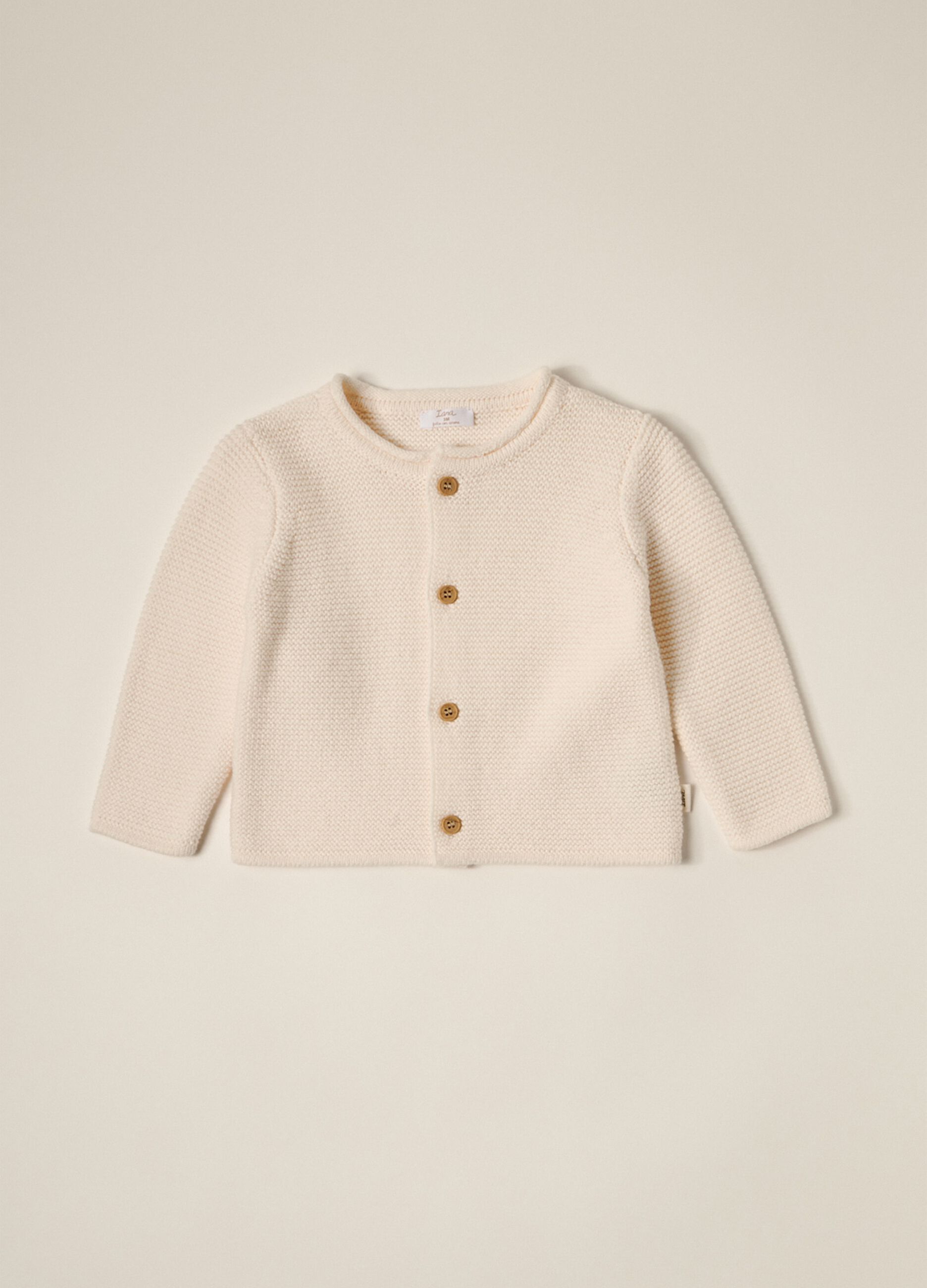 IANA newborn boy cardigan in 100% cotton