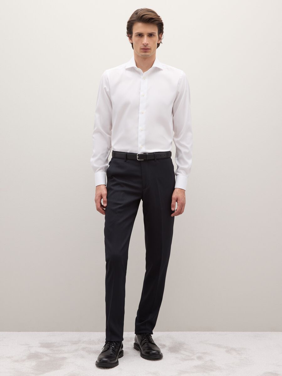 Pantaloni blu slim fit_0