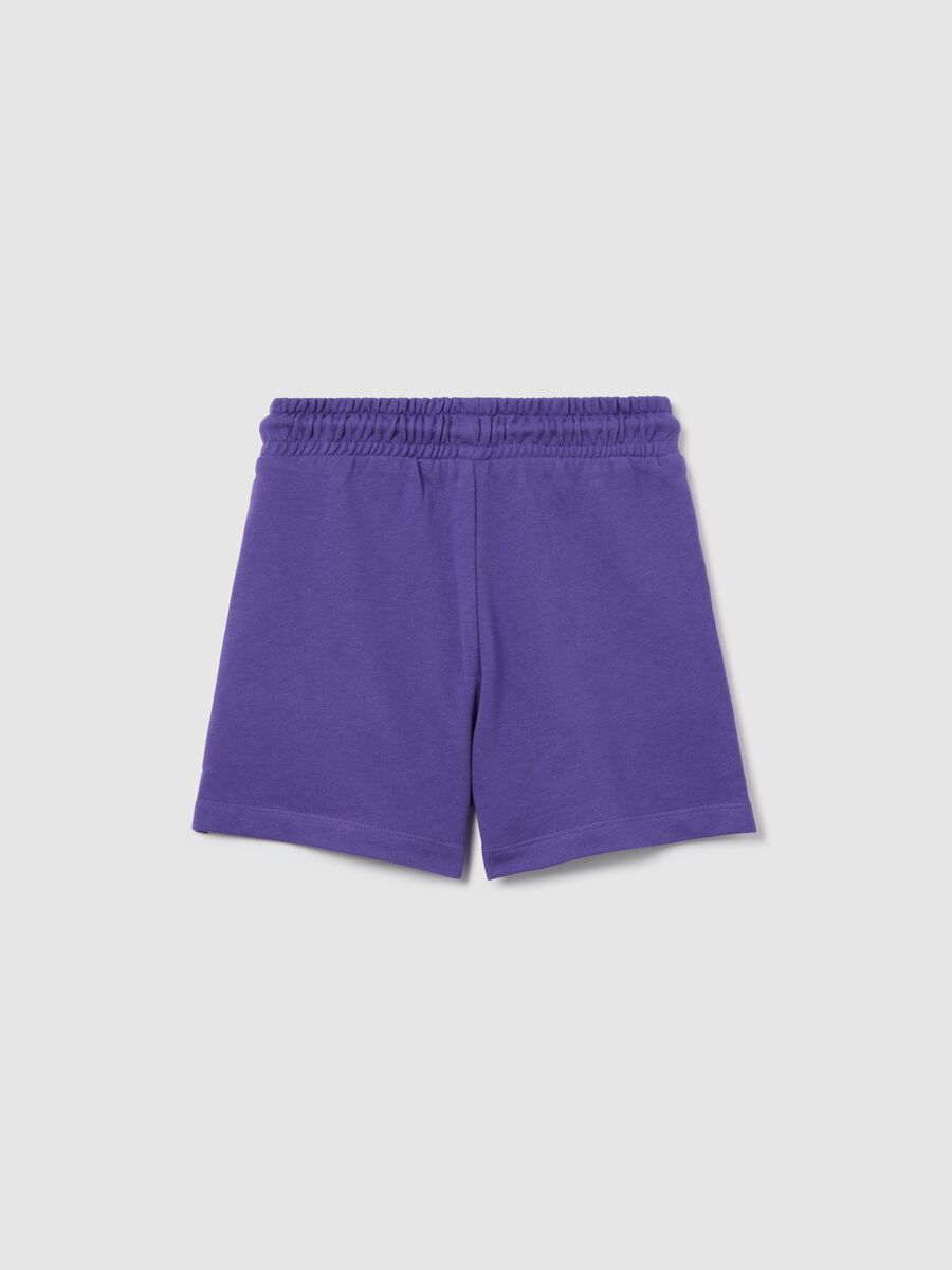 Bermuda shorts in French terry with drawstring_1